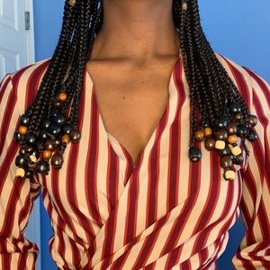 Long shirt with tie closure